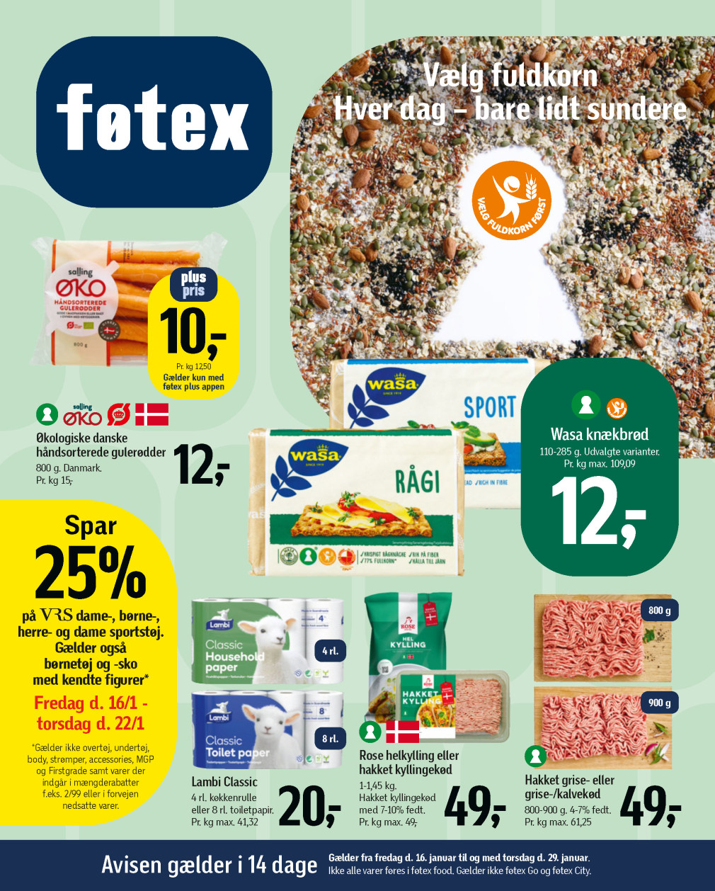 føtex tilbudsavis fra 16.01.2026 Side.1 