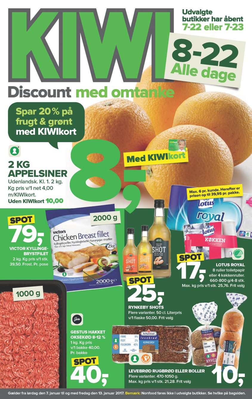 KIWI tilbudsavis fra 07.01.2017 Side.1 