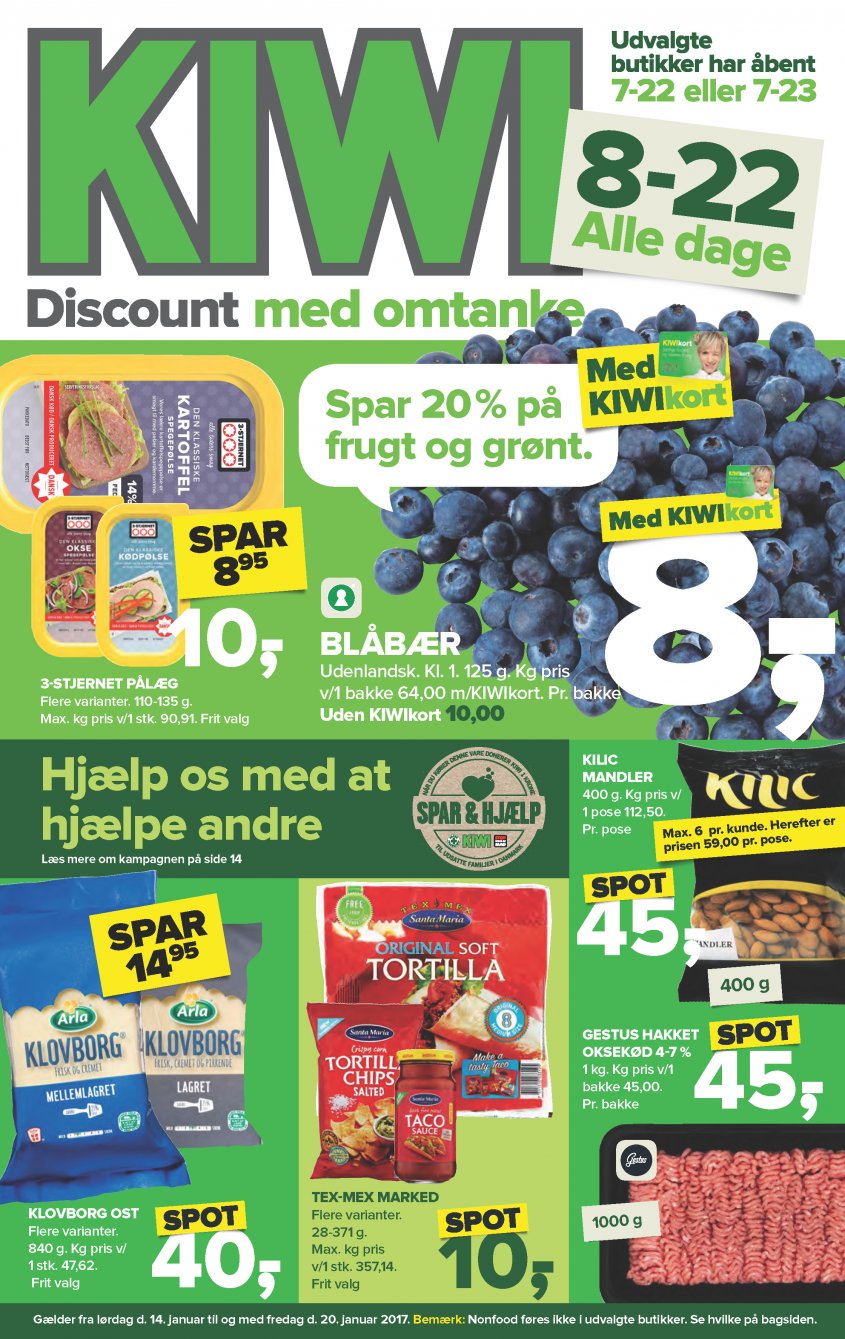 KIWI tilbudsavis fra 14.01.2017 Side.1 