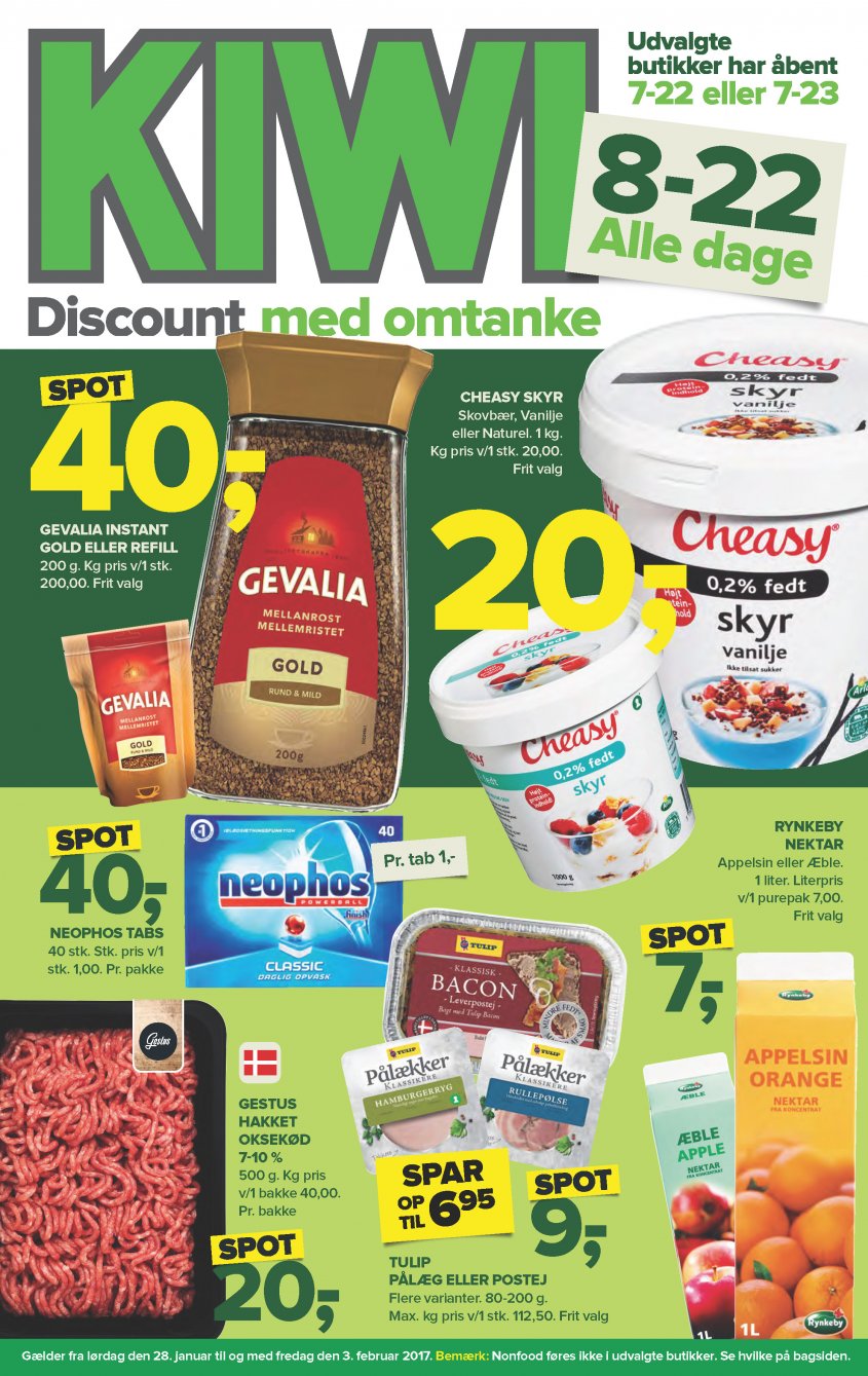 KIWI tilbudsavis fra 28.01.2017 Side.1 