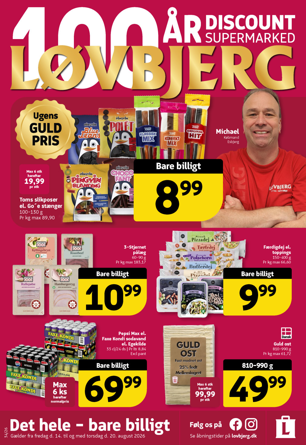Løvbjerg tilbudsavis fra 14.08.2026 Side.1 