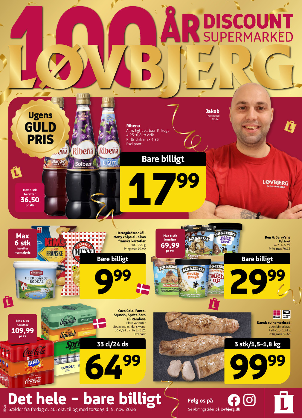 Løvbjerg tilbudsavis fra 30.10.2026 Side.1 