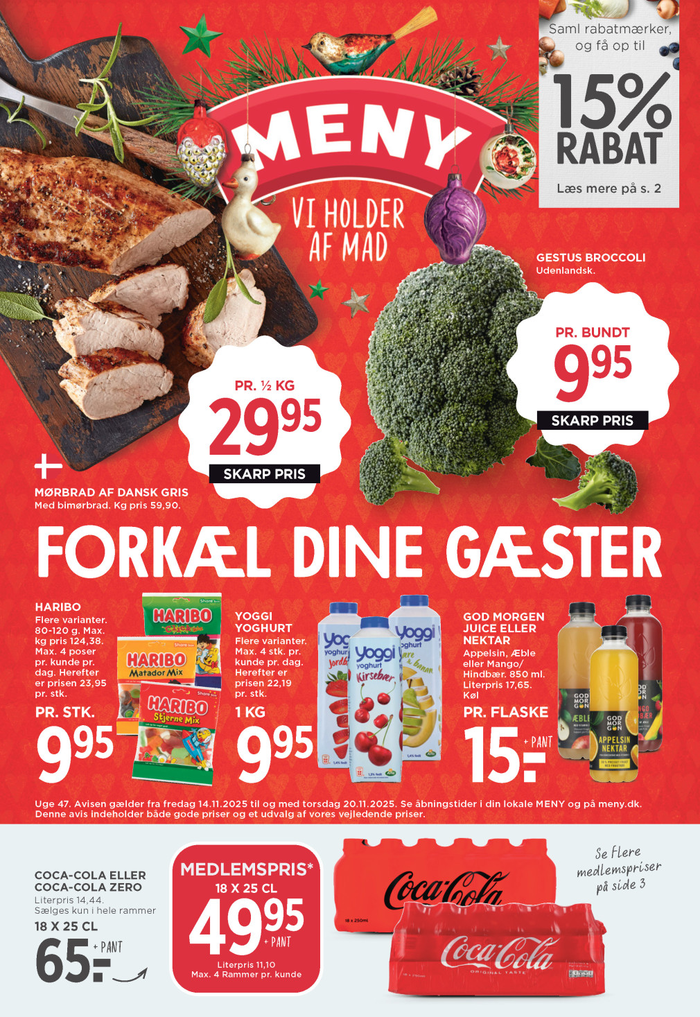 Meny tilbudsavis fra 14.11.2025 Side.1 