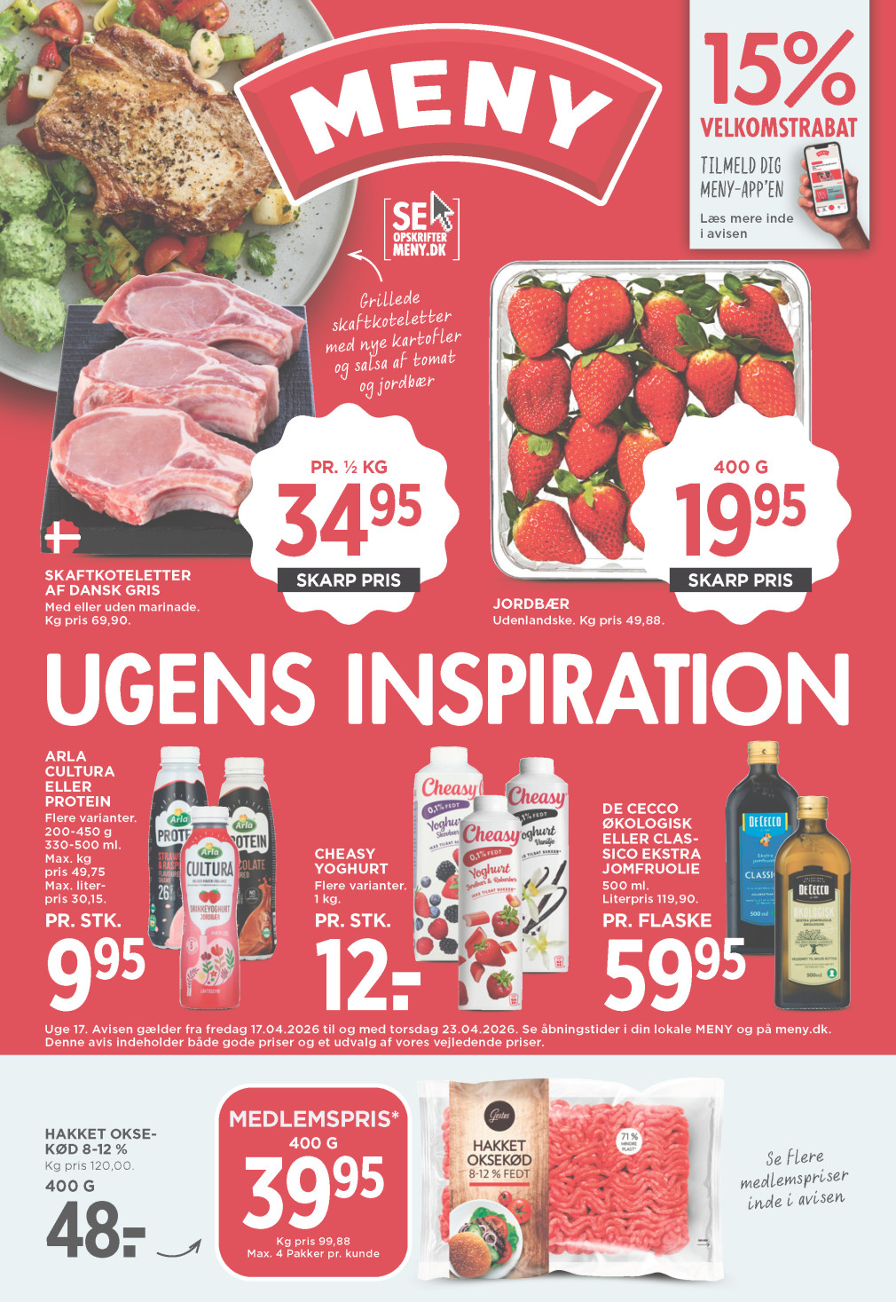 Meny tilbudsavis fra 17.04.2026 Side.1 