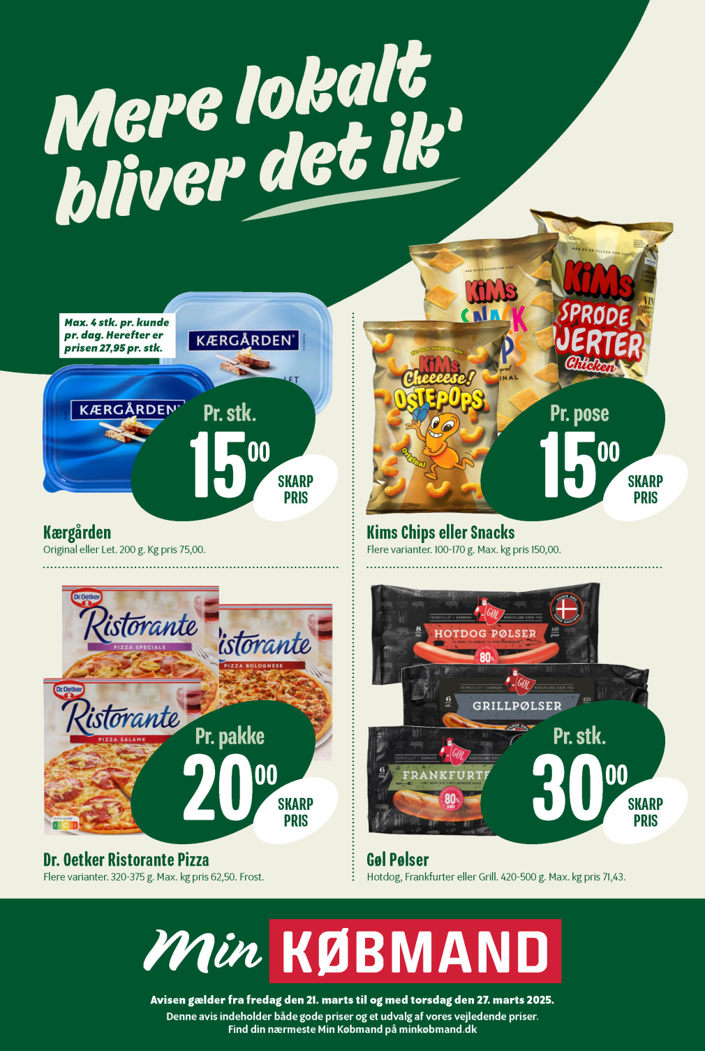 Min Købmand tilbudsavis fra 21.03.2025 Side.1 