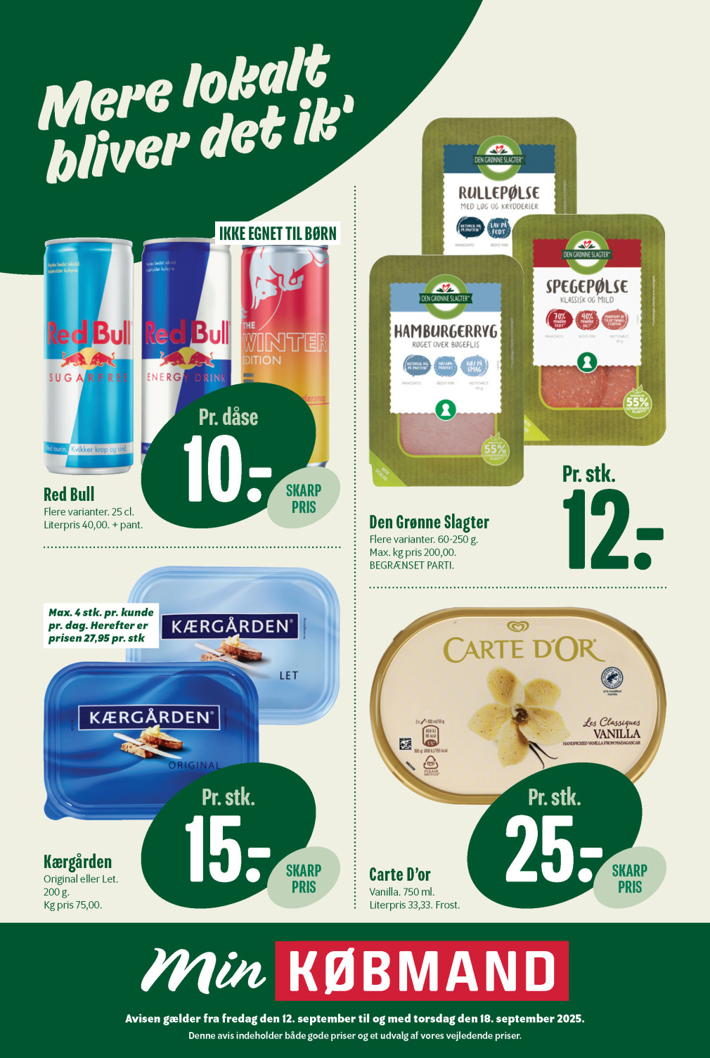 Min Købmand tilbudsavis fra 12.09.2025 Side.1 