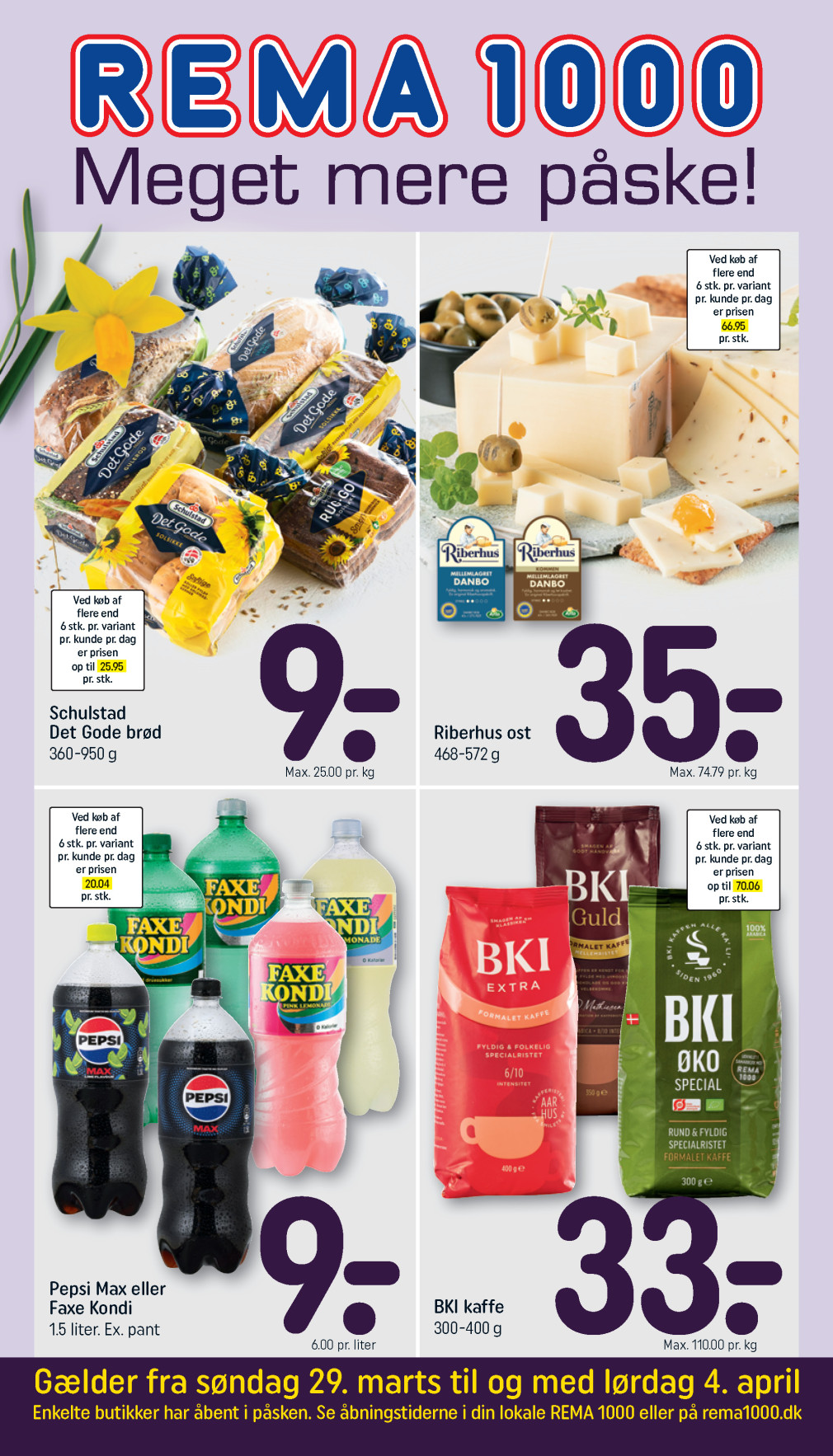 REMA 1000 tilbudsavis fra 29.03.2026 Side.1 